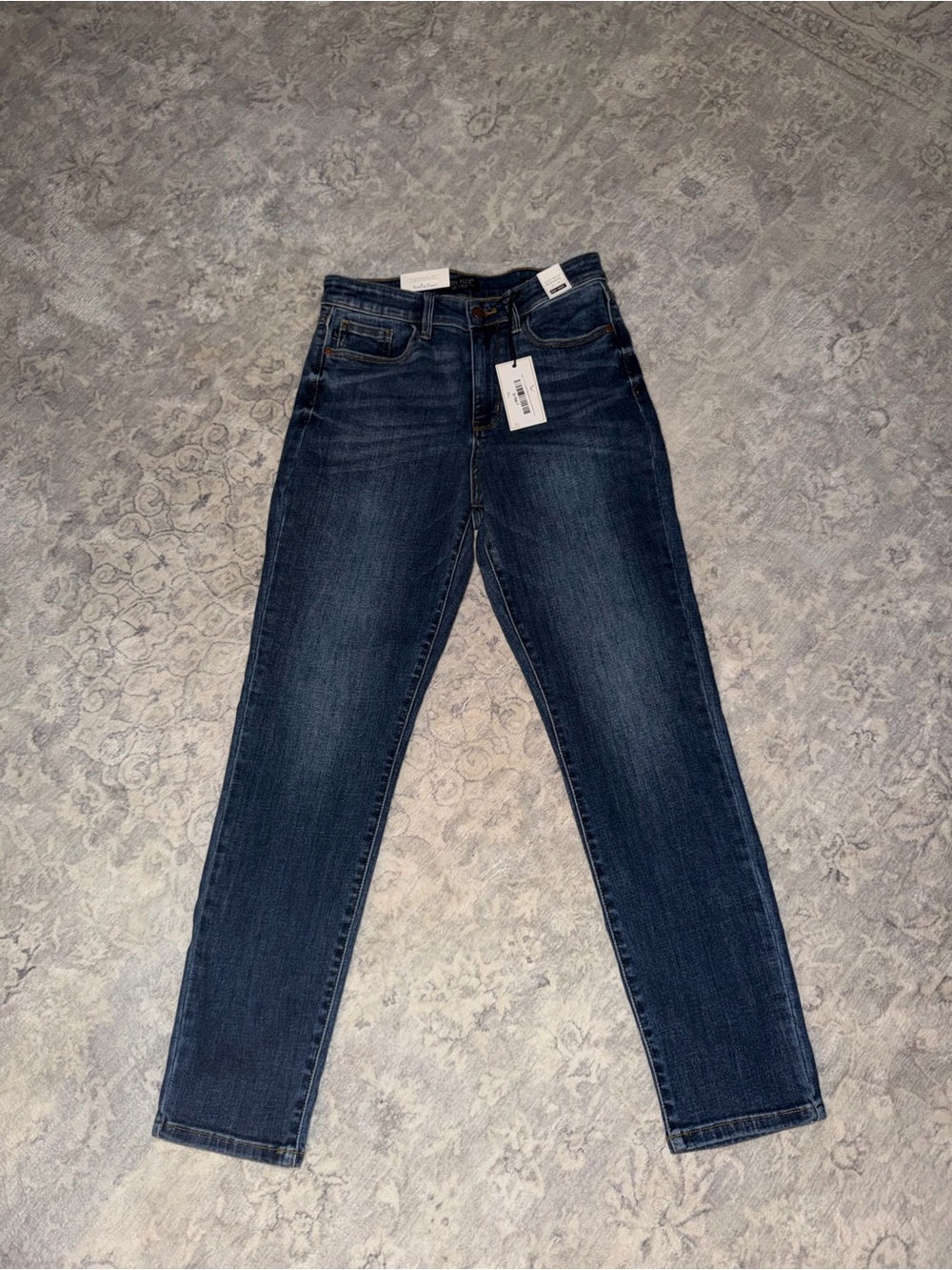 Judy Blue Dark Blue High-Rise Straight Jeans